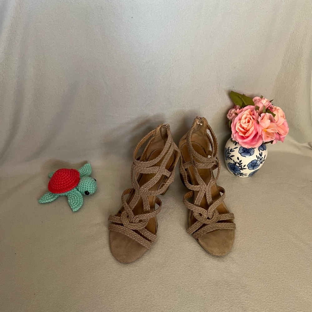 Report Tan Strappy Heels Versatile Design